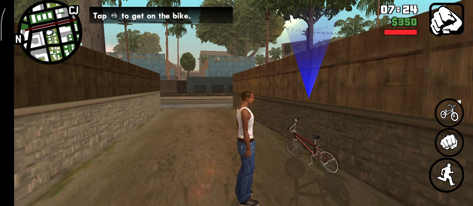 get ciycle in gta san andreas mod apk